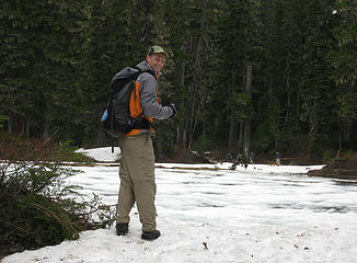 Elvis at one of the Damfino Lakes