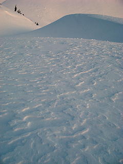 Sastrugi near Herman Saddle