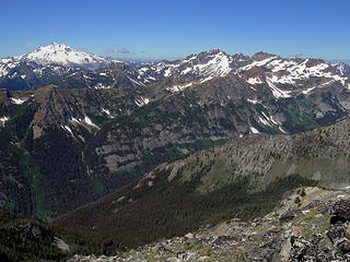Glacier Peak to Spider gap from Maude
