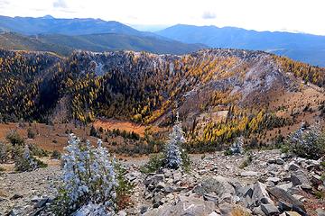 bright meadow below the final stretch