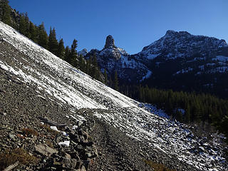 Approaching Devil's Tooth.