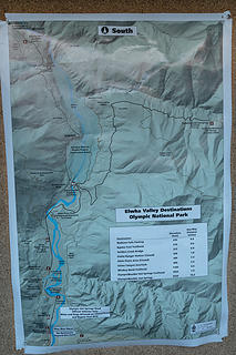 Elwha-OHS Rd area map at road gate TH kiosk