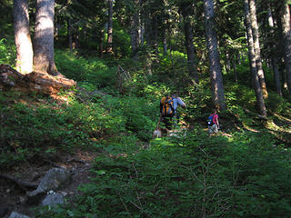 Going up the PCT.