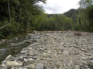 looking downstream from Racehorse Falls after the Big Blowout