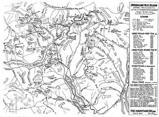 1952 Mountaineers map