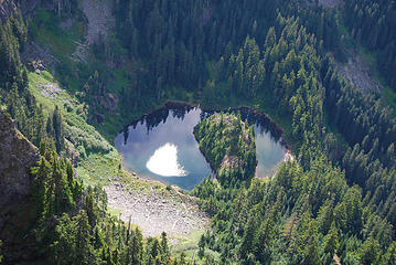 Lake Laura the first lake if you scramble up from Rocky Road to Rampart Ridge.