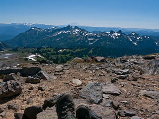 Mandatory lunch boot shot. 
MRNP Reflection lak-Paradise loop 8/25/12