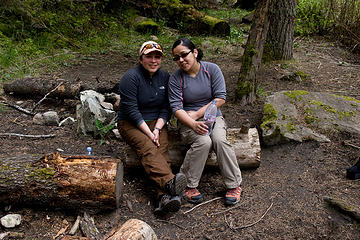 Taking a break at a camp along the Rapid River, Idaho.