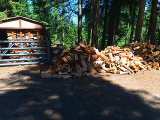 One wood shed and new wood