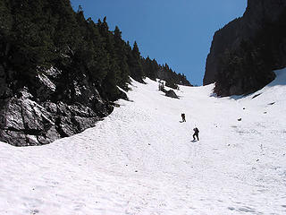 Craig And Randy Ascending Gully Dividing North And South Baring Peaks