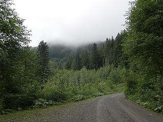 Clouds ahead towards East Tiger summit.