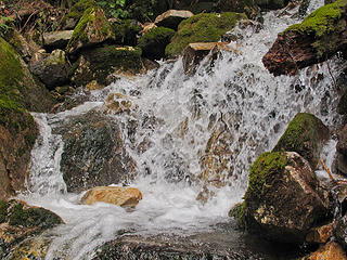 Fast shutter. 
2/12/11 Mt Si trailhead to Kamikaze Falls.