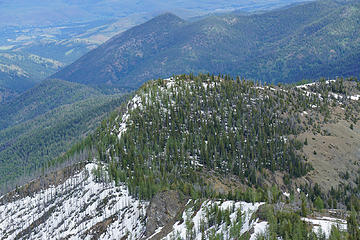 Milton 7152' and the ridge leading to Gardner Ridge.