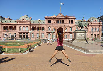 jumping for joy...casa rosada