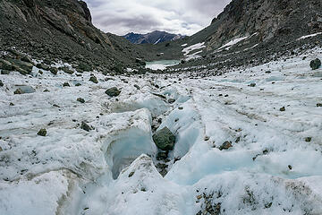 Water carved ice