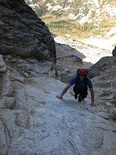 Scott enjoying the climbing