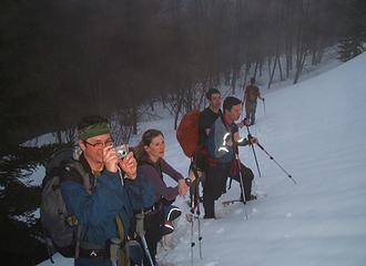 Bottom of snow field