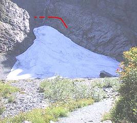 Big Four avalanche cone, 08-14-07
