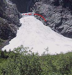 Big Four avalanche cone, 07-03-07