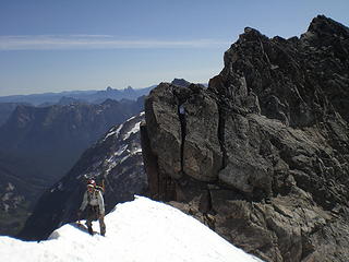 On the ridge crest.