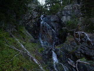 The falls looking up