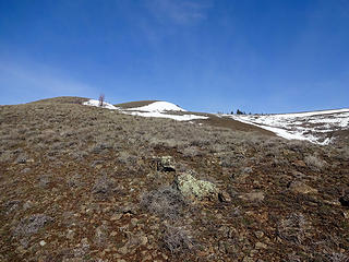 The top of the ridge.