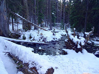 Trail crossing of the West Fork of Sheep Ck.