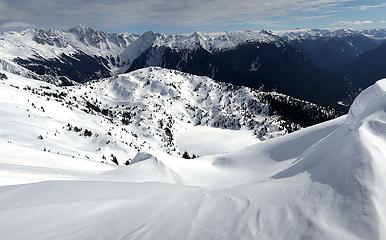 The view from high above Monogram Lake