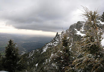 Snoqualmie River and North Bend below