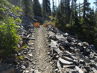 some of the nice rock work along the trail (I think I took an almost identical picture that last time I visited Dodger Point)