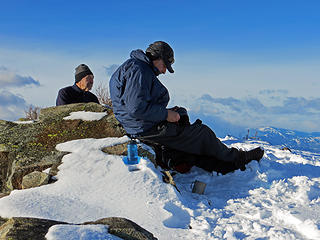 Steve and Lloyd summit lunch.