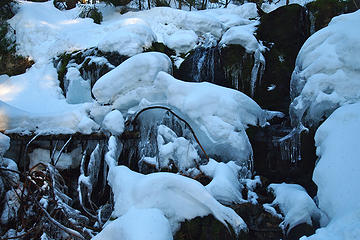 Icy drainage. c2.77mi,3821ft. I stayed right right of this going up.