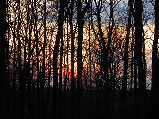 sunset from camp south of Gaudineer Knob.
