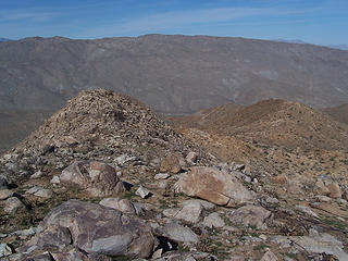 View north along the ridge from the summit