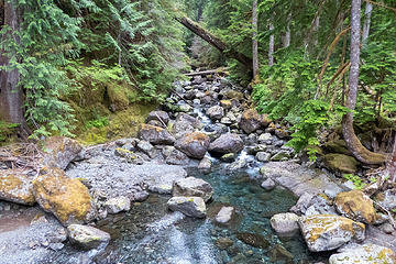 Upstream from the West Fork Foss bridge