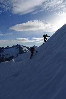 Sergio and I on the upper arete.