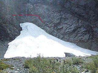B4 avalanche cone, 09-02-07 ....... approximately the same scale as your composit (above)