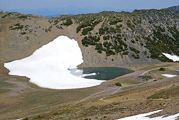 Iceburgs in Frozen Lake