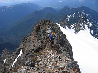 Knife edge view from atop