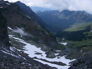 Looking down the Upper Lk. Crk. valley