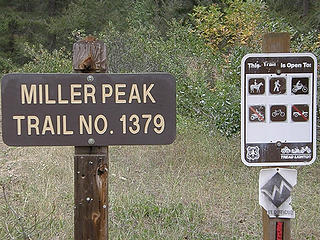 Mill Peak trailhead. Yes, dirt bikes are allowed and we saw 2 coming down as we were coming up.
