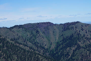 The Balcony a 4900' highpoint on Entiat Ridge just West of Swakane Peak from across Swakane Canyon. Great open spot for views.