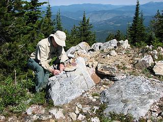 Mike on the summit of Rogers BM