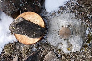 West summit benchmark and register / geocache