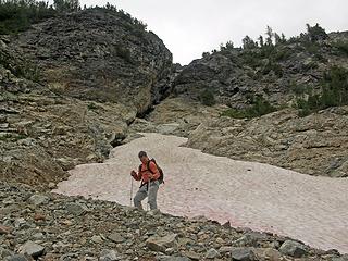 Steve P., "Beast from the East" just crossing the gulley.