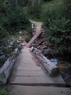 Busted Buck Creek Bridge at 0600