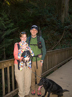 Joe, Susie, Bruce and Cascade at the Upper Falls