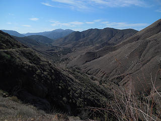 Heading down the valley