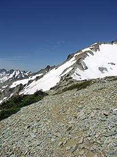 Getting funneled onto the spine of the ridgeline.