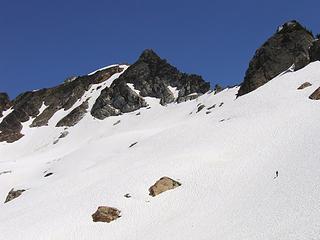 Heading toward Black Mtn (center)